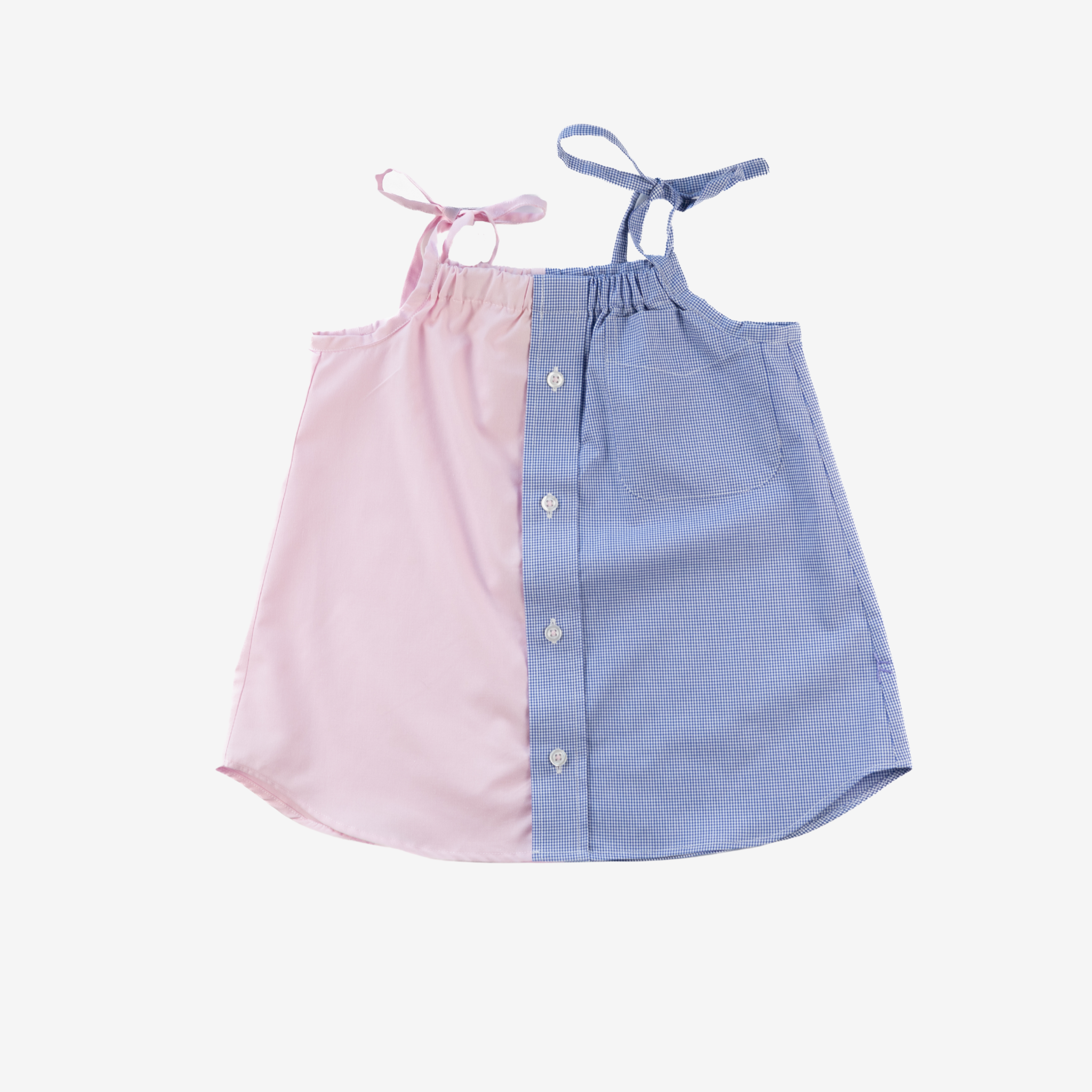 Strap Dress | Blue & Pink | 1-2Y