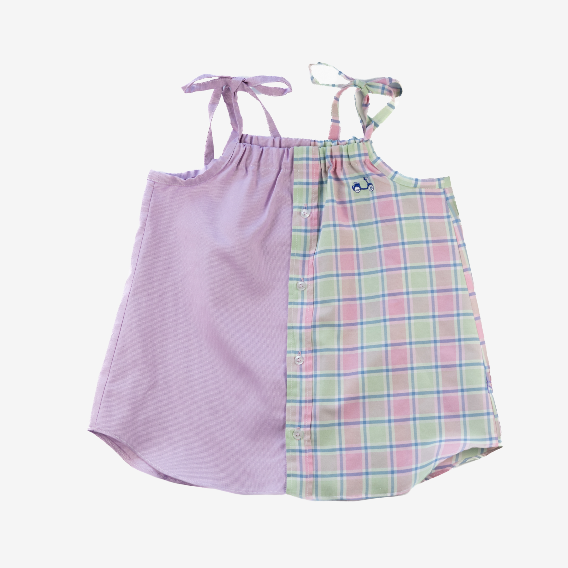 Strap Dress | Green & Pink | 1-2Y